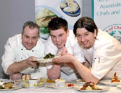 Judges  Michael Deane and Sean Owens with Peter Tumilty